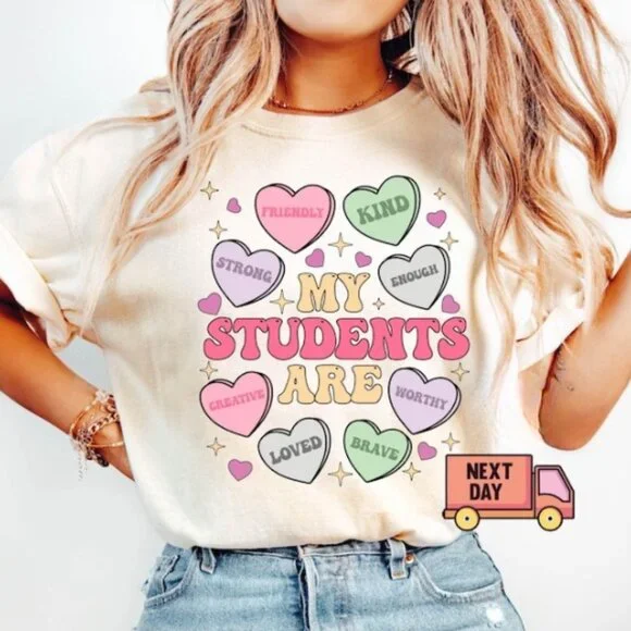 My Students Are My Valentines Shirt, Valentine Teacher Gift - Picture 1 of 3